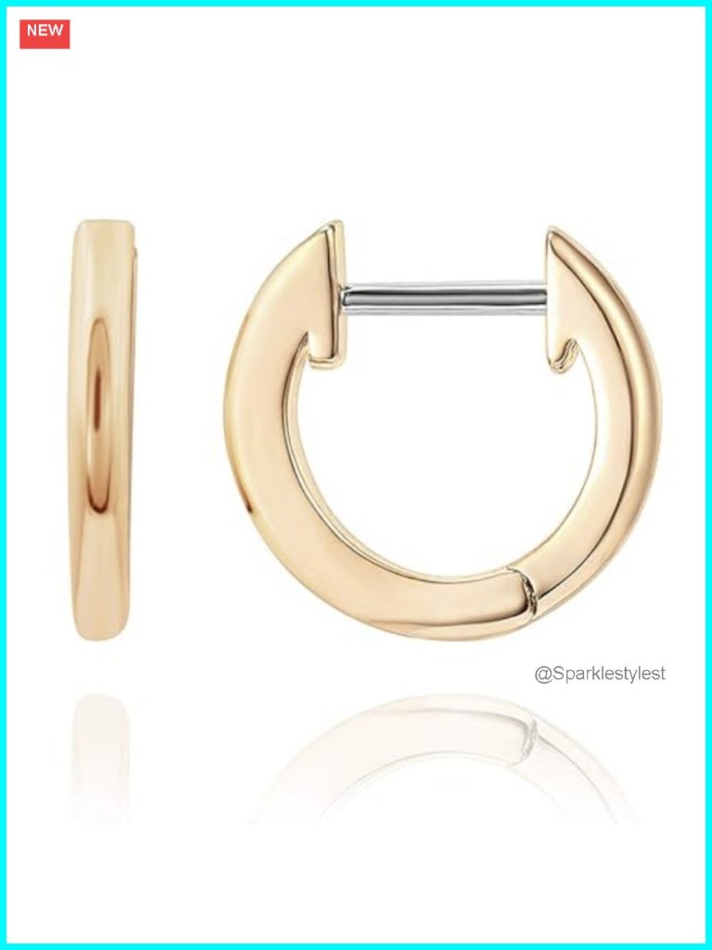 14K Gold Plated Small Huggie Hoop Earrings for Women